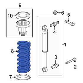 52441szar21 Honda Oe For Pilot 2009-2015 Rear Right Coil Spring