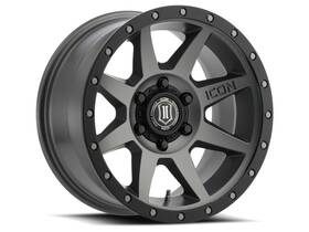 1817857345tt Icon Rebound 17x8.5 5x5 -6mm Offset 4.5in Bs 71.5mm Bore Titanium Wheel