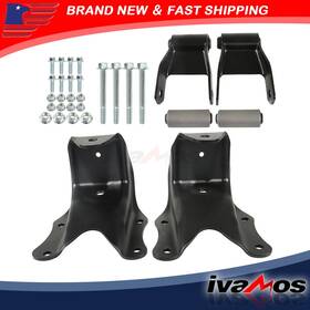 Iatv76990v Ivamos For Ford Bronco Pickup F150 Rear Leaf Spring Shackle Bracket Pair And Repair Kit