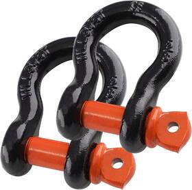 G-18322 Iztor 5/8 Inch D Ring Bow Shackle Isolator 2 Pk Unbreakable 19.5 Tons 42 990 Lbs