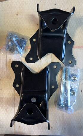 722-075 Jake Motor Parts Pair For 99-19 F250 F350 F450 Super Duty Rear Leaf Spring Hanger Bracket Kit New