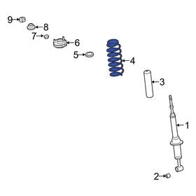 481316b490 Lexus Oe For Gx470 2003-2007 Front Left Coil Spring
