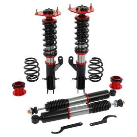 12435137 Luxfineparts Front Rear Coilovers Suspension Kits Fits 2013-19 Struts Nissan Sentra Adj