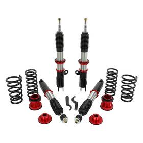 12435145 Luxfineparts Front Rear Coilovers Suspension Kits Fits 2013-19 Toyota Yaris Xp130