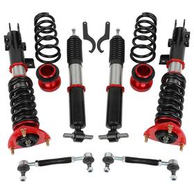 12435149 Luxfineparts Front Rear Coilovers Suspension Kits Fits 2015-2024 Ford Mustang Adj. Height
