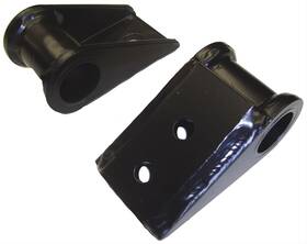 7686rsh2-5yj M.o.r.e. Shackle Hangers Rear 2.5 Inch Spring Width Fits Jeep Pair