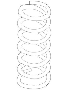 Gk2a-28-011b Mazda Genuine Coil Spring