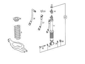 140-324-08-04 Mercedes-benz Genuine Rear Spring
