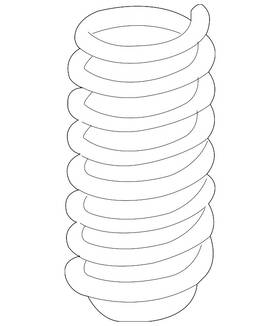 166-321-16-04 Mercedes-benz Genuine Coil Spring