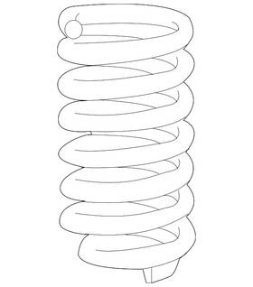 167-321-14-00 Mercedes-benz Genuine Coil Spring