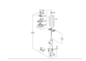 203-321-62-04 Mercedes-benz Genuine Front Axle Spring