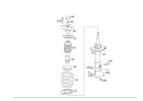 204-321-13-04 Mercedes-benz Genuine Helical Spring