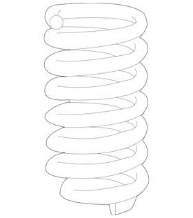 205-321-61-04 Mercedes-benz Genuine Helical Spring