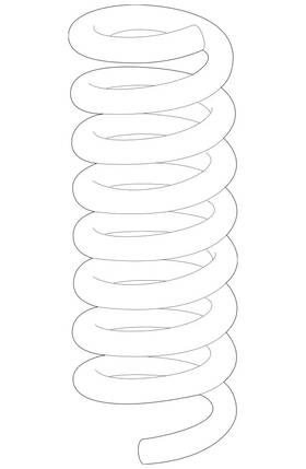 206-324-25-00 Mercedes-benz Genuine Helical Spring