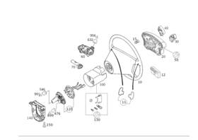 209-464-00-18 Mercedes-benz Genuine Clock Spring Contact