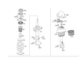 212-321-16-04 Mercedes-benz Genuine Helical Spring
