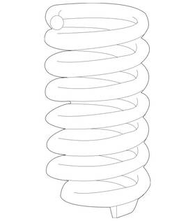 213-321-09-00 Mercedes-benz Genuine Helical Spring