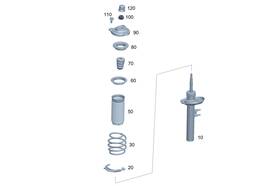 247-321-17-00 Mercedes-benz Genuine Helical Spring