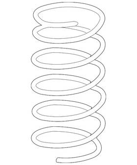 251-321-05-04-64 Mercedes-benz Genuine Coil Spring