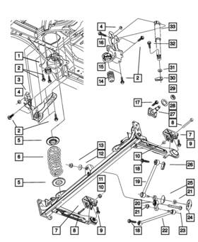 04656542ac Mopar Genuine Rear Coil Spring 4656542ac