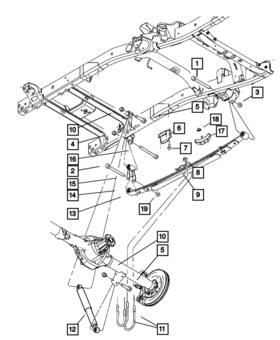 04670947aa Mopar Genuine Rear Leaf Spring 4670947aa