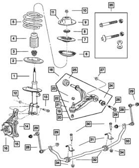 05006777ab Mopar Genuine Front Coil Spring 5006777ab