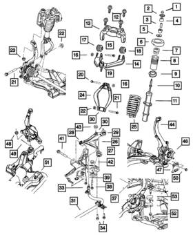 05024099ab Mopar Genuine Front Coil Spring 5024099ab