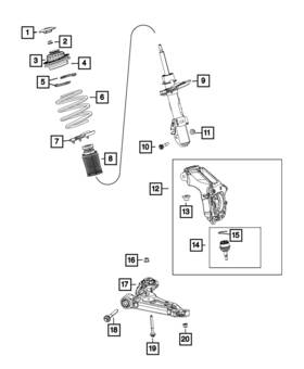 05168698ab Mopar Genuine Front Coil Spring Right 5168698ab