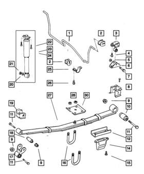 52000707ab Mopar Genuine Rear Leaf Spring