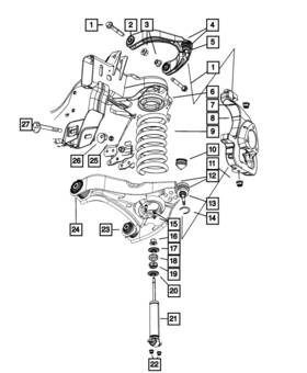 52113904aa Mopar Genuine Front Coil Spring