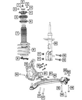 68319336ab Mopar Genuine Front Coil Spring Right