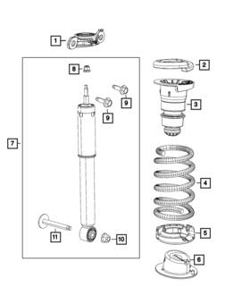 68323237aa Mopar Genuine Rear Coil Spring Right