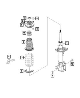 68324949ab Mopar Genuine Front Coil Spring Right