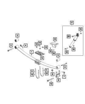 68349437ad Mopar Genuine Rear Leaf Spring Right