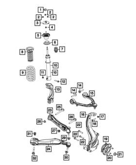 68375155ab Mopar Genuine Front Coil Spring Right