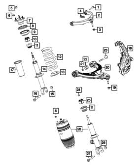 68544250aa Mopar Genuine Front Coil Spring Right