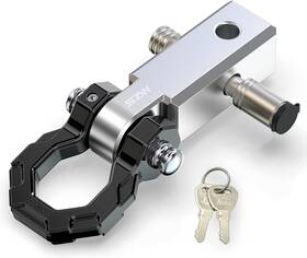 Bk41617 Mzs Shackle Hitch 2 Inch Receiver With Black D Ring&lock Pin