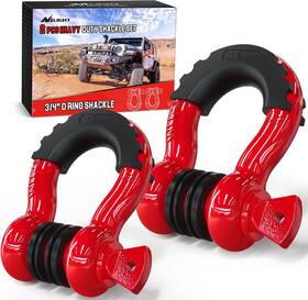 90053b Nilight 2 Pack 3/4 Inch D-ring Shackle 4.75 Ton 9500 Lbs Of Red
