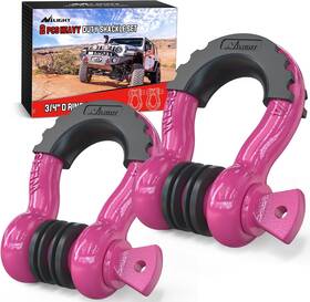 92158p Nilight 2 Pack 3/4 Inch D-ring Shackle With 7/8 Screw Pin 41 887lbs Magenta