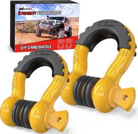 92159-y Nilight 2 Pack 3/4 Inch D-ring Shackle With 7/8 Screw Pin 41 887lbs Break Yellow