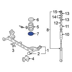 55032el00a Nissan Oe For Sentra 2013 Lower Coil Spring Insulator