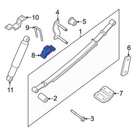 552409bu0a Nissan Oe For Frontier 2022-2024 Rear Leaf Spring Bumper