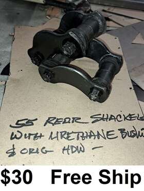 96jhzn Originals Rear Orig. Leaf Spring Shackles Chevy Sedan Wagons 1955 Base Used