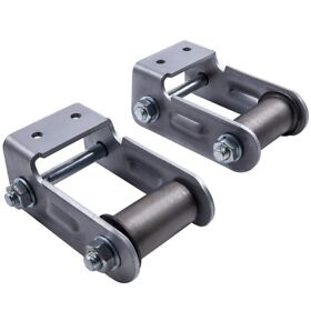 Hqj27b Pair Rear Driver Passenger Side Leaf Spring Shackle For Gmc Jimmy S15 Silver