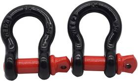 Bos-114 Qiqu 2pack 5/8inch 3/4inch D-ring Shackle Steel 1/2 Inch Black With Red Bos-114 Qiqu 2pack 5/8inch 3/4inch D-ring Shackle Steel 1/2 Inch Black With Red