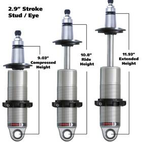 24129905 Ridetech Universal Hq Coil-over Shock 2.9 Inch Stroke