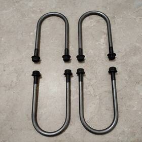 Mub-001 Scott Drake New 1964 1965 1966 Mustang Rear Leaf Spring U Bolt Kit Set Of 4 With Nuts