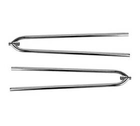 104-8076 Southwest Speed New 1928-34 Ford Model A Front Axle 27 Inch Hairpin Radius Rods Pair Chrome