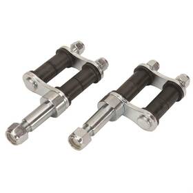 715175-pln Speedway Motors 1-3/4 Shackles With Shock Stud Mounts Plain Finish Street/hot Rod