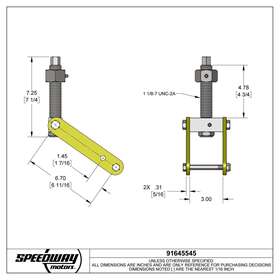 91645545 Speedway Motors Adjustable Rear Leaf Spring Shackle